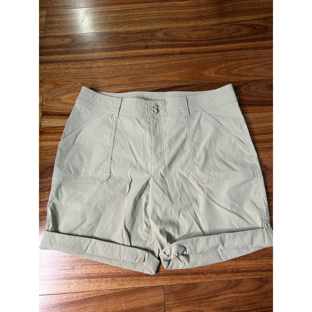 Eddie Bauer First Ascent Guide‎ Shorts Womens 12 Tan Hiking granola gorpcore